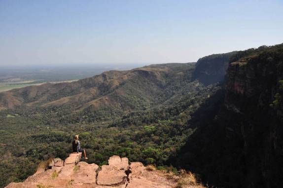 Encantada com a grandiosidade da Chapada dos Guimarães, no Mato Grosso